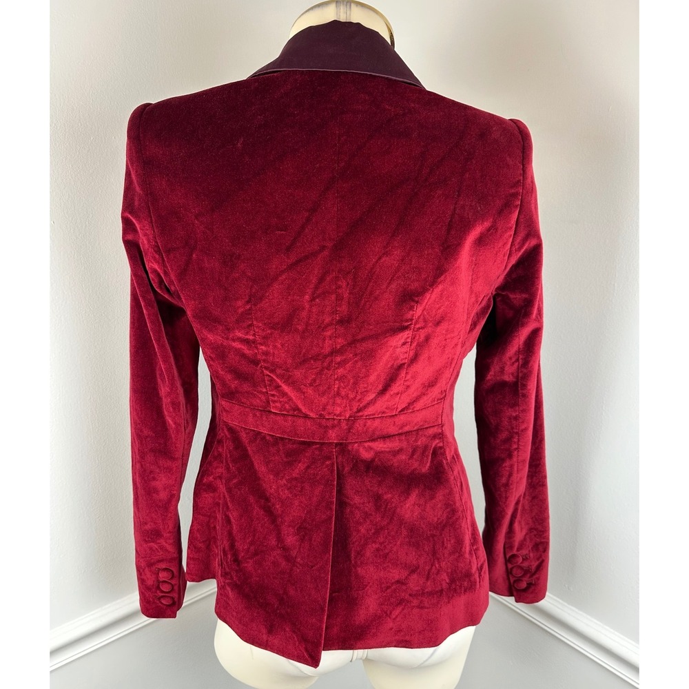 ALTUZARRA For TARGET Burgundy Red Velvet Tuxedo Blazer Satin Lapel | Small - Picture 8 of 12